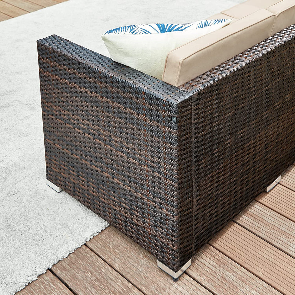 Lounge set – Comfortabele tuinmeubelset – Bruin-taupe
