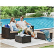 Lounge set – Comfortabele tuinmeubelset – Bruin-taupe