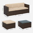 Lounge set – Comfortabele tuinmeubelset – Bruin-taupe