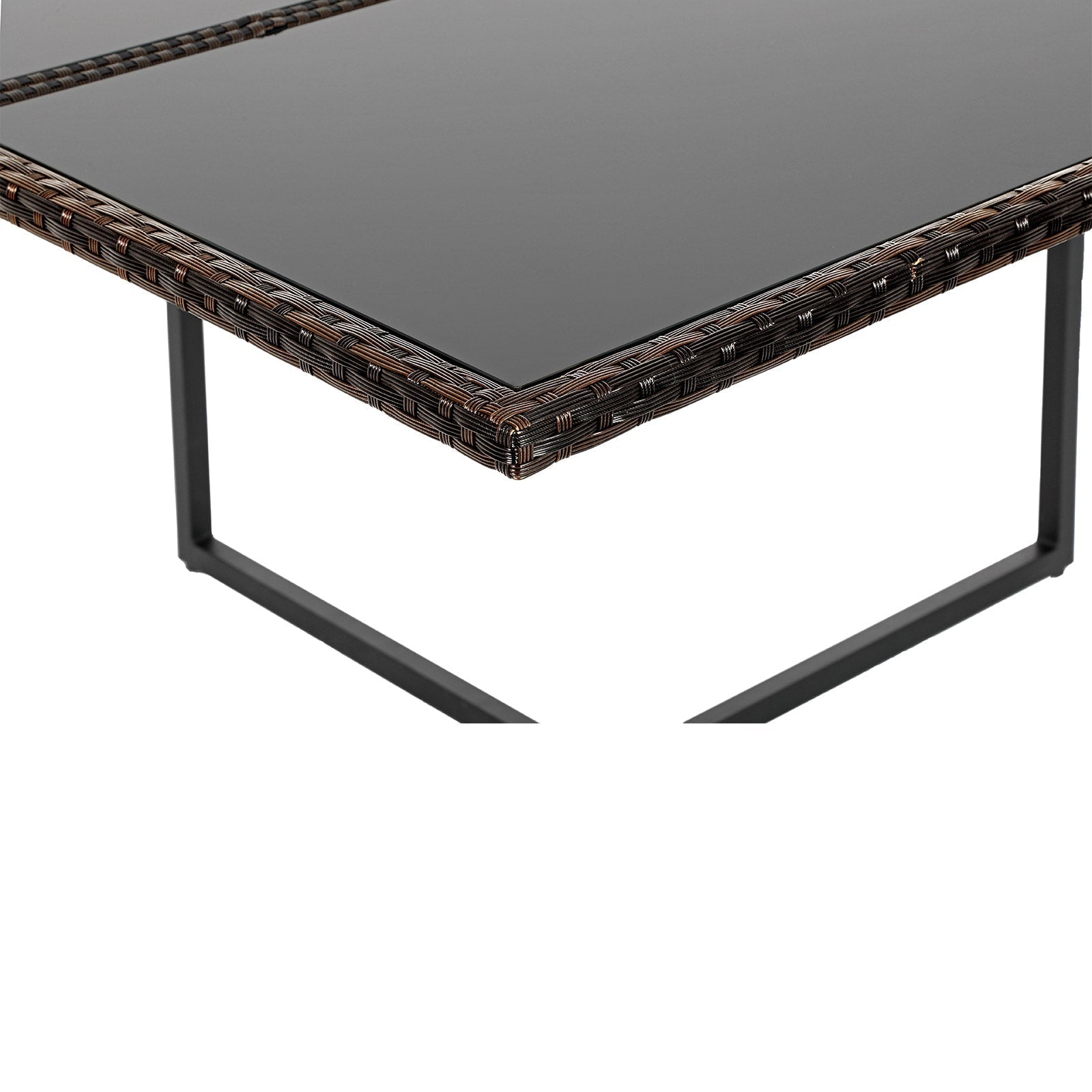 Tuinmeubelset – Ergonomisch ontwerp – Rotan-look – Zwart