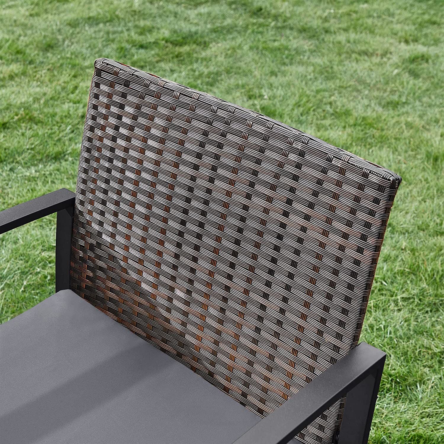 Tuinmeubelset – rotanlook – 3-delig
