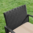 Tuinmeubelset - 3-Delig - Polyrattan - Tafel en 2 Stoelen - Met Kussens