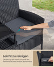 Balkonmeubel – weerbestendig – zwart-donkergrijs