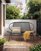 Tuinbank van PE Rotan – 70 x 138,5 x 79 cm – Weerbestendig