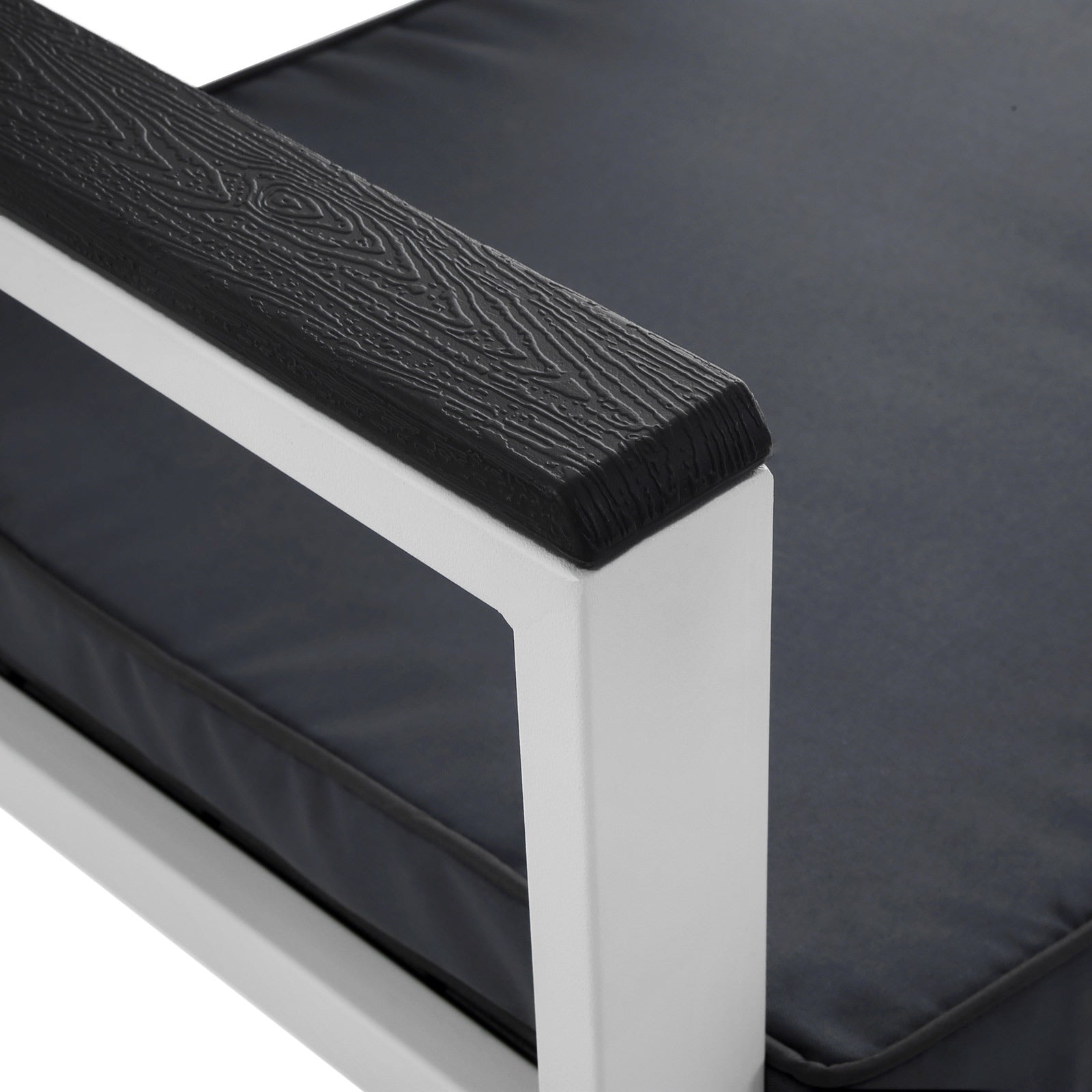Tuinmeubelset – Comfortabele stoelen met kussens – Rookgrijs en wit