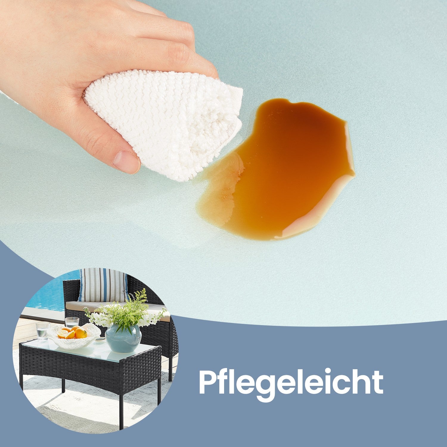 Balkonset – Tuinmeubelset van PE polyrotan, compact en stijlvol