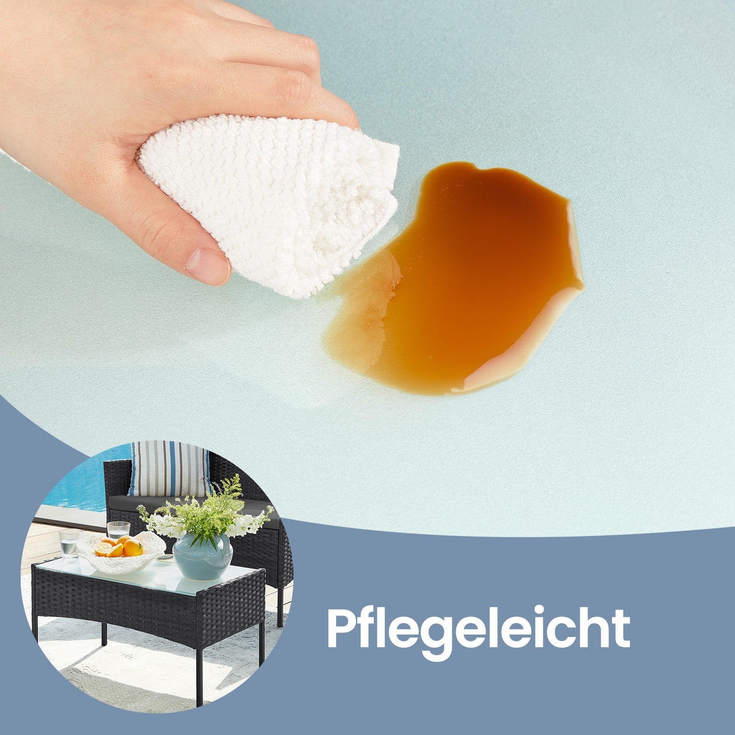 Balkonset – Tuinmeubelset van PE polyrotan, compact en stijlvol