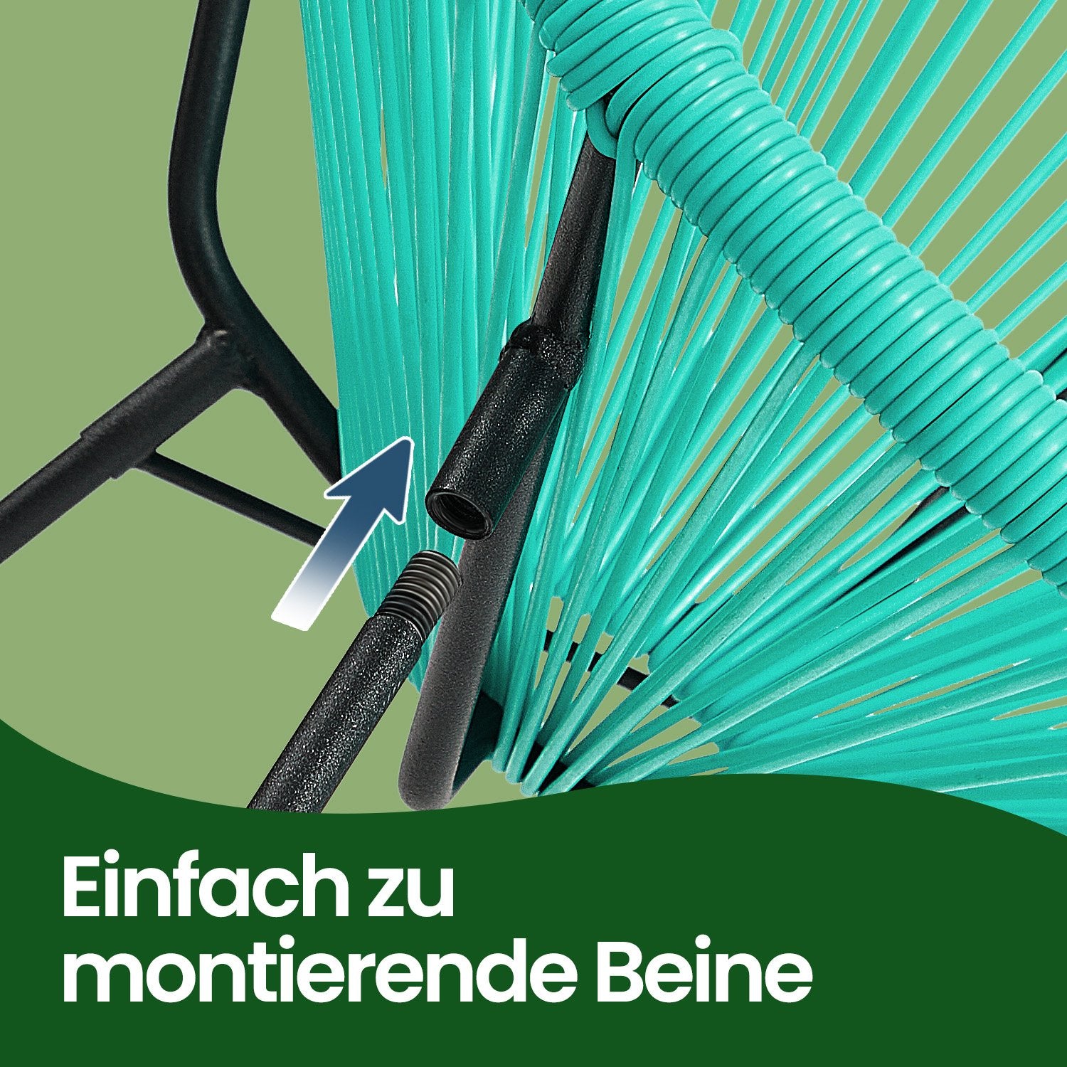 Balkonmeubelset van 3 – Tuinset met 2 stoelen en tafel