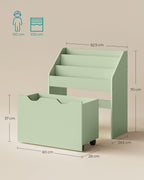 Boekenkast – met 3 planken & op wielen