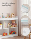 Kinderplank - 30 x 112,2 x 65 cm - Wolkenwit - 120 kg capaciteit bovenste plank - 20 kg per vak - Spaanplaat, MDF
