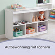 Kinderrek - Montessori Speelgoed- en Boekenrek - Wit - 30 x 112,2 x 65 cm