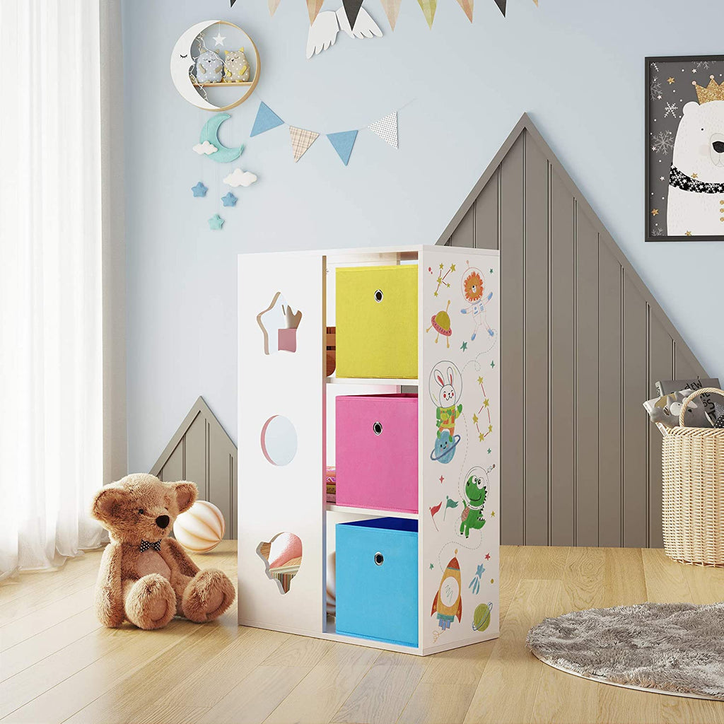 Kinderkast - Met opbergdozen - Speelkamer boekenkast