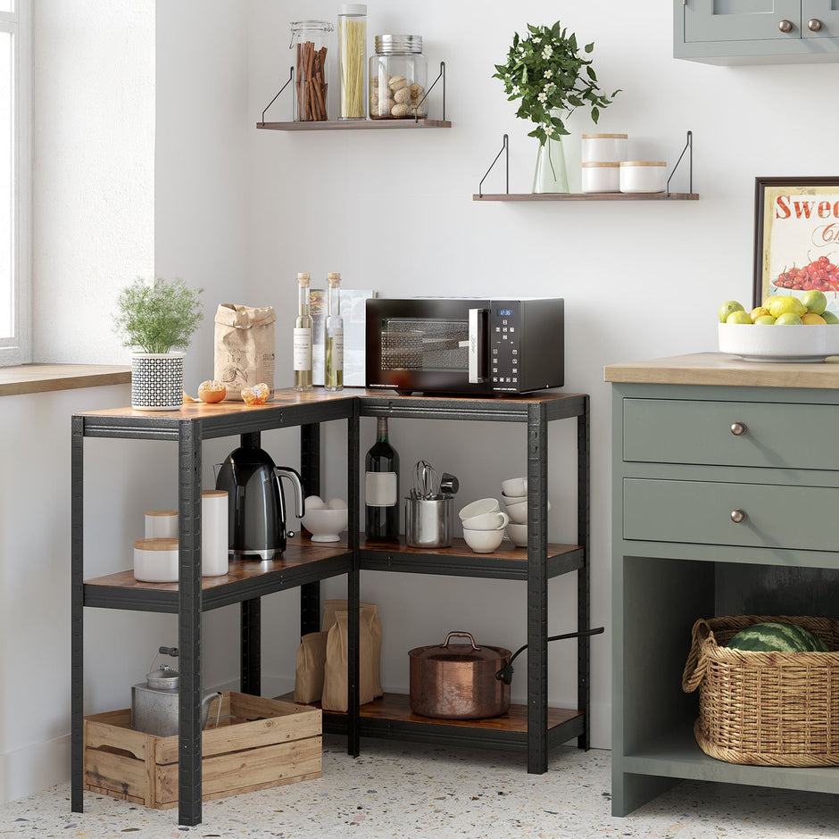 Set van 2 Stellingkasten – 200 x 120 x 60 cm – 175 kg draagvermogen per plank – Gepoedercoat staal