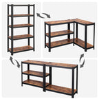 Set van 2 staande rekken – Verstelbaar en deelbaar – Zwart