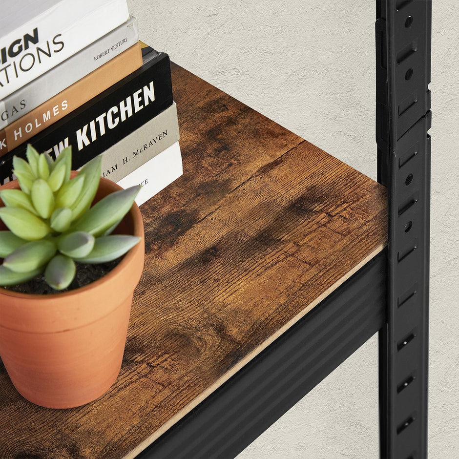 Stellingkast – verdeeld in 2 eenheden – voor 3 planken x 80 kg – spaanplaat en staal – inclusief anti-kantelkit