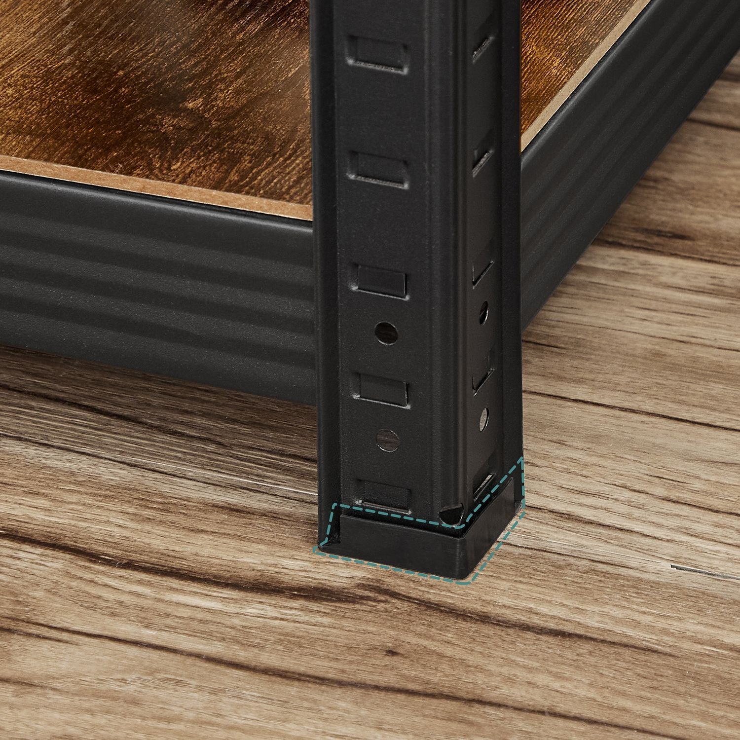 Stellingkast – verdeeld in 2 eenheden – voor 3 planken x 80 kg – spaanplaat en staal – inclusief anti-kantelkit