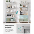 Set van 2 opbergplanken – zilver