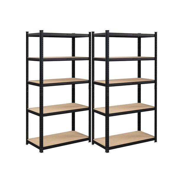 Set van 2 Stellingkasten – 200 x 100 x 50 cm – 120 kg draagvermogen per plank – Staal