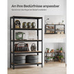 Stellingkast - Set van 2 - 5 Planken - Draagvermogen tot 875 kg - Zwart