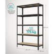 Stellingkast - Set van 2 - 5 Planken - Draagvermogen tot 875 kg - Zwart