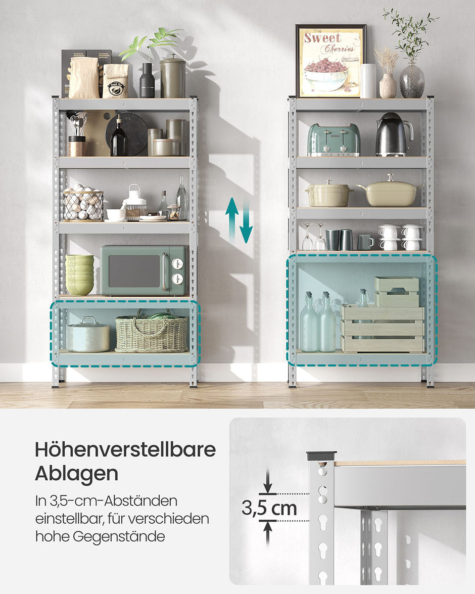 Stellingkast – 150 x 75 x 30 cm – voor 175 kg per plank – Staal