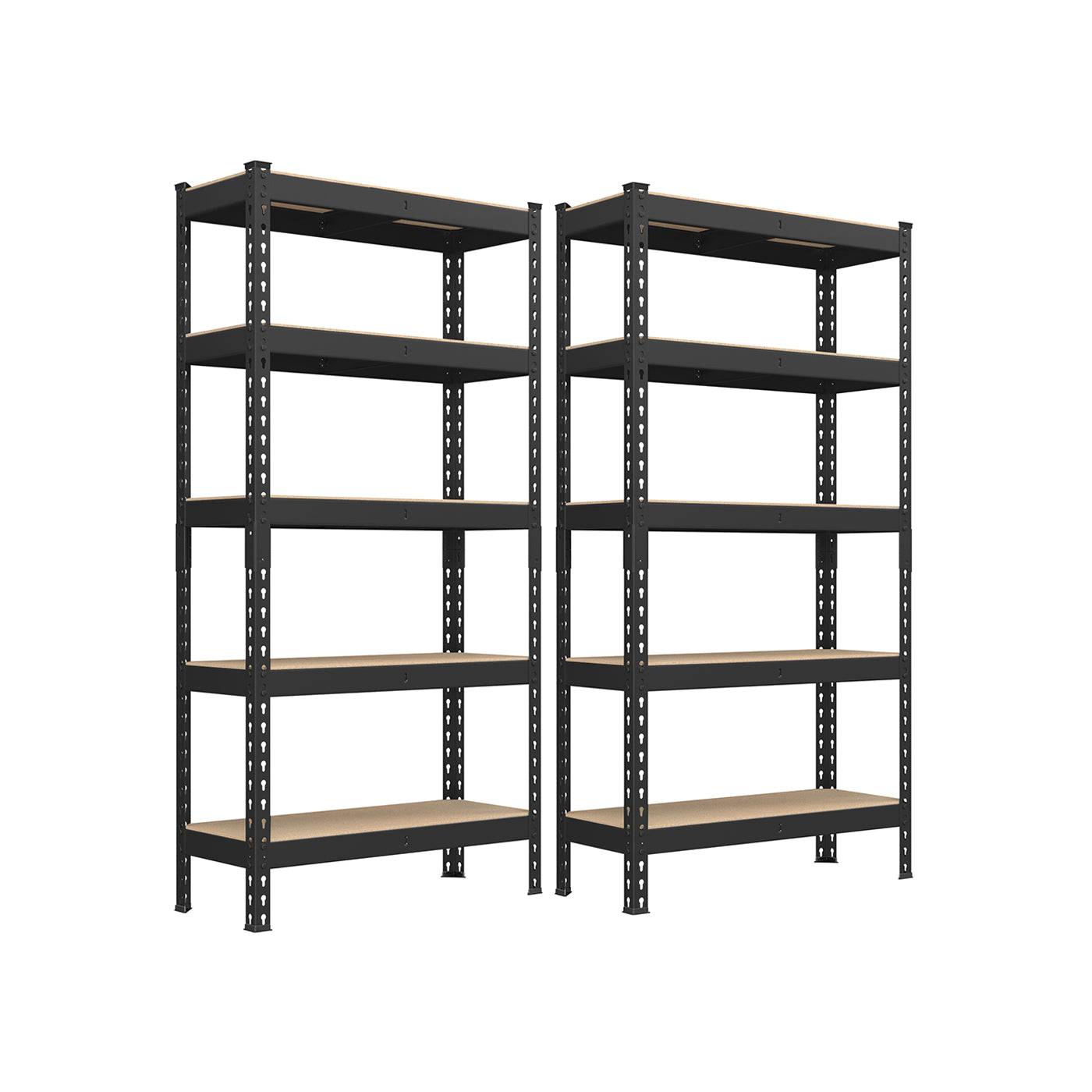 Stellingkast – 30 x 75 x 150 cm – 5 planken met tot 175 kg draagvermogen– Staal en MDF