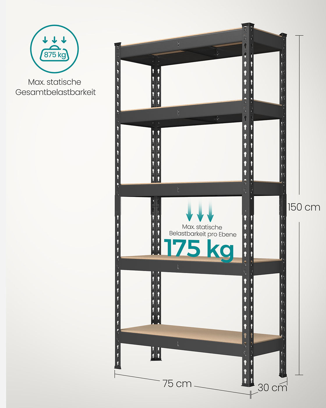 Plankenset – Zwaar uitgevoerd – Staal – Zwart