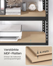 Stellingkast – 30 x 75 x 150 cm – 5 planken met tot 175 kg draagvermogen– Staal en MDF