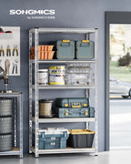 Stelling – robuust en verstelbaar – staal – zilver