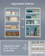Stelling – robuust en verstelbaar – staal – zilver