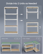 Stelling – robuust en verstelbaar – staal – zilver