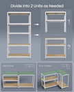 Stellingkast – 200 x 100 x 50 cm – staal en MDF – 175 kg per plank