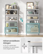 Zware boekenplank – 5 planken – Staal – Zilver