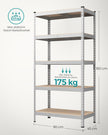 Stellingkast – 180 x 90 x 45 cm – 5 planken - 175 kg per plank – Staal en MDF