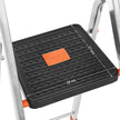 Ladder 3 treden – Antislip en opvouwbaar – Zilver, zwart, oranje