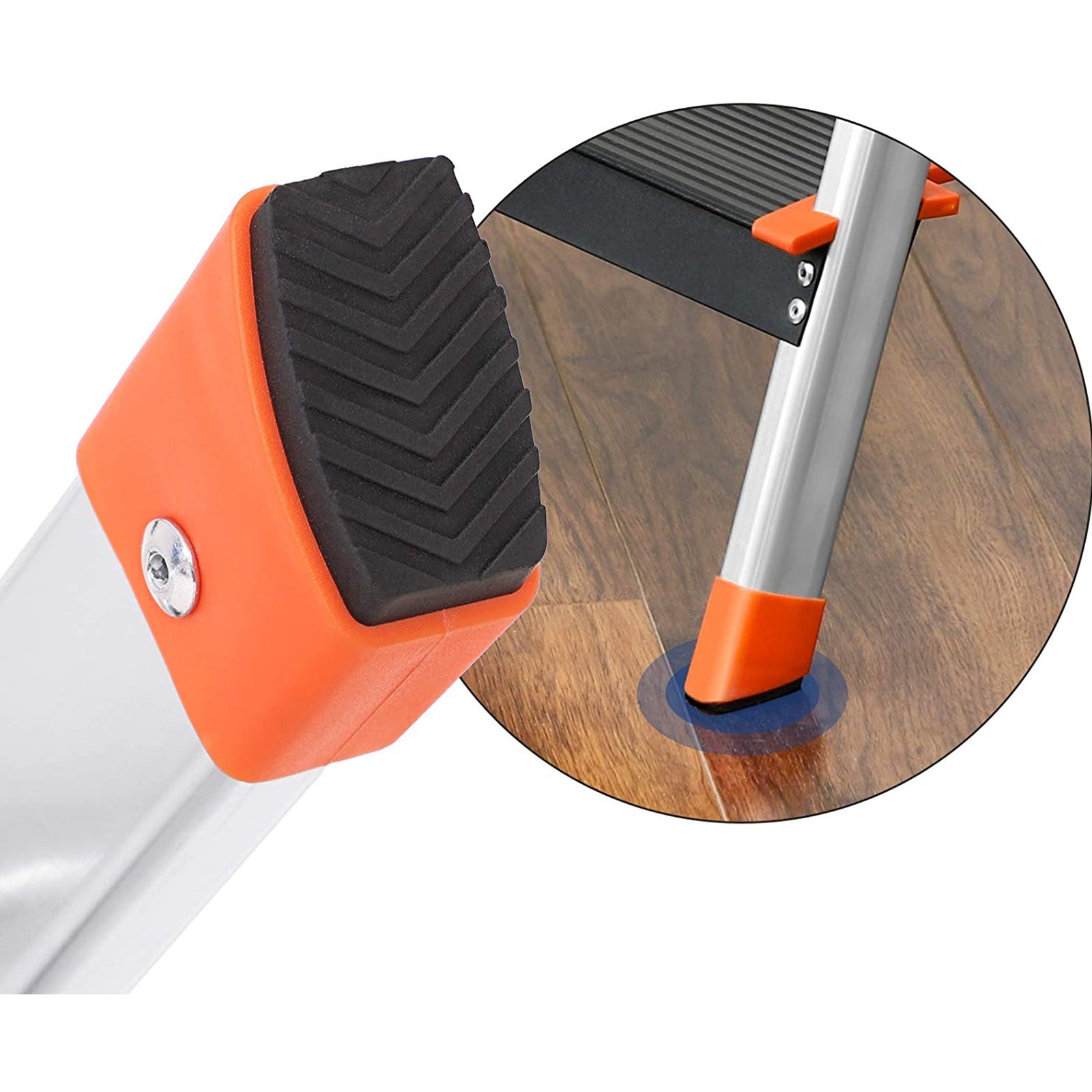 Ladder - 3 treden - Aluminium - Antislip voeten - Draagvermogen 150 kg