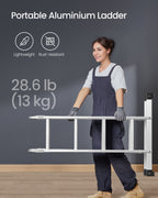 Aluminium ladder – 16 treden – 430 cm – Zilver