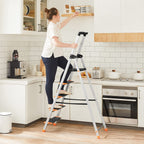 Trapladder - Opvouwbaar - 5 treden - Aluminium - Tot 150 kg