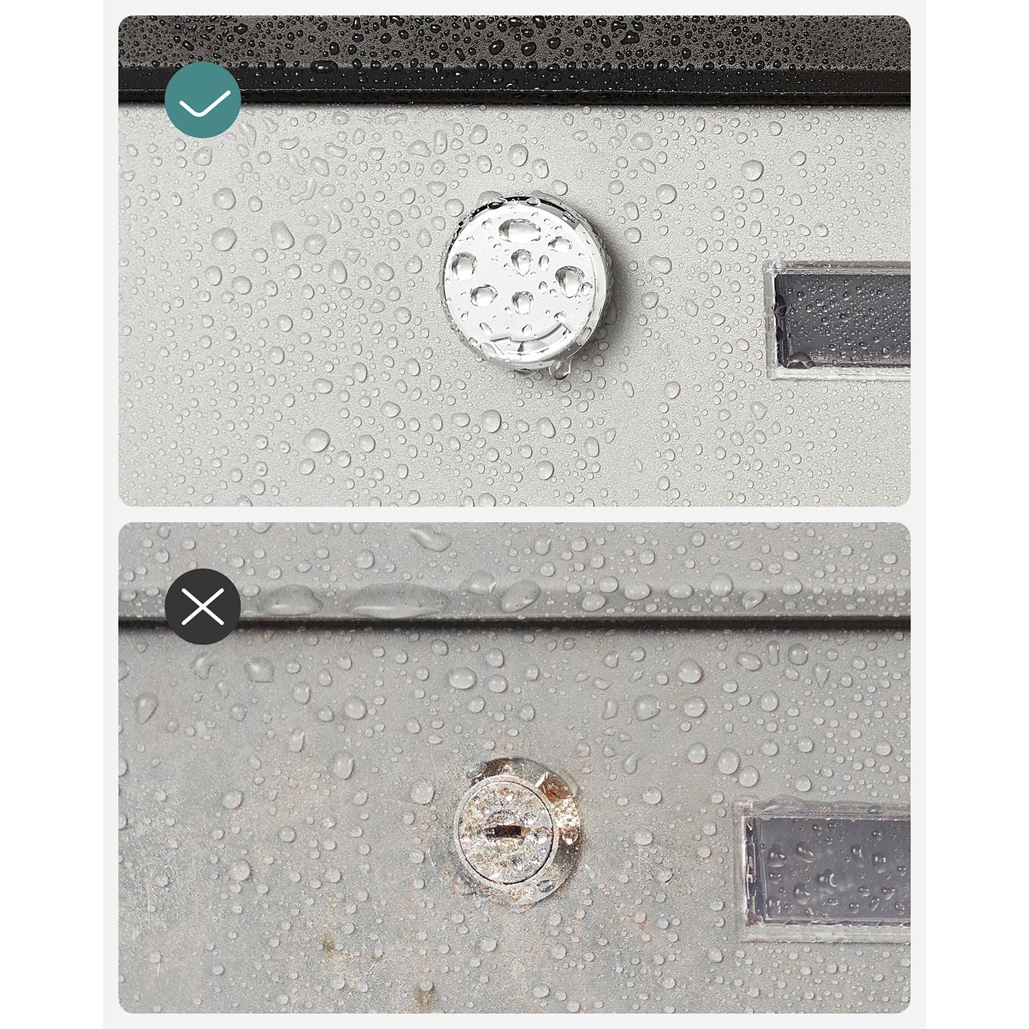 Wandbrievenbus – Met krantenbak en slot – Zwart-Zilver