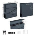 Brievenbus – Afsluitbaar – Modern ontwerp – Antraciet