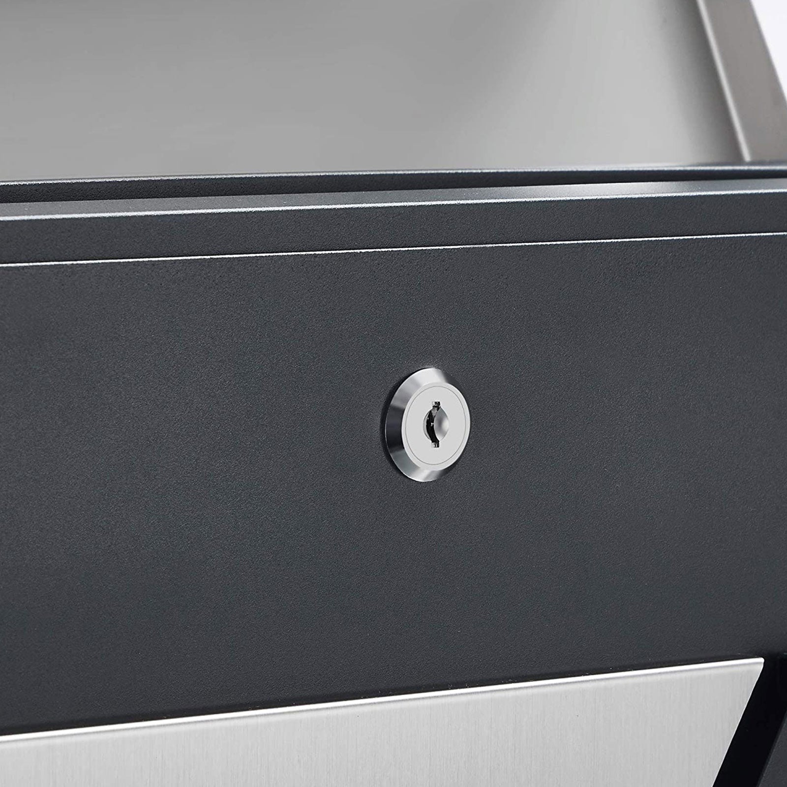 Brievenbus – Met venster – RVS – Zilver / Antraciet