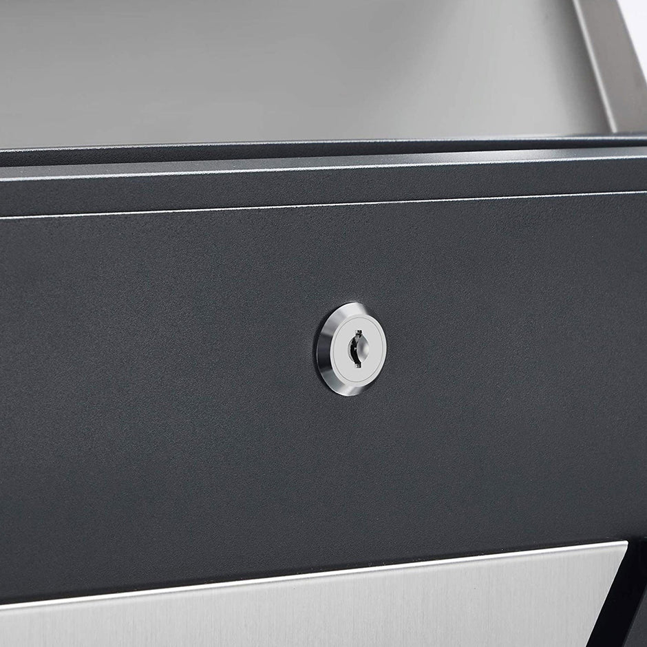 Brievenbus – Met venster – RVS – Zilver / Antraciet