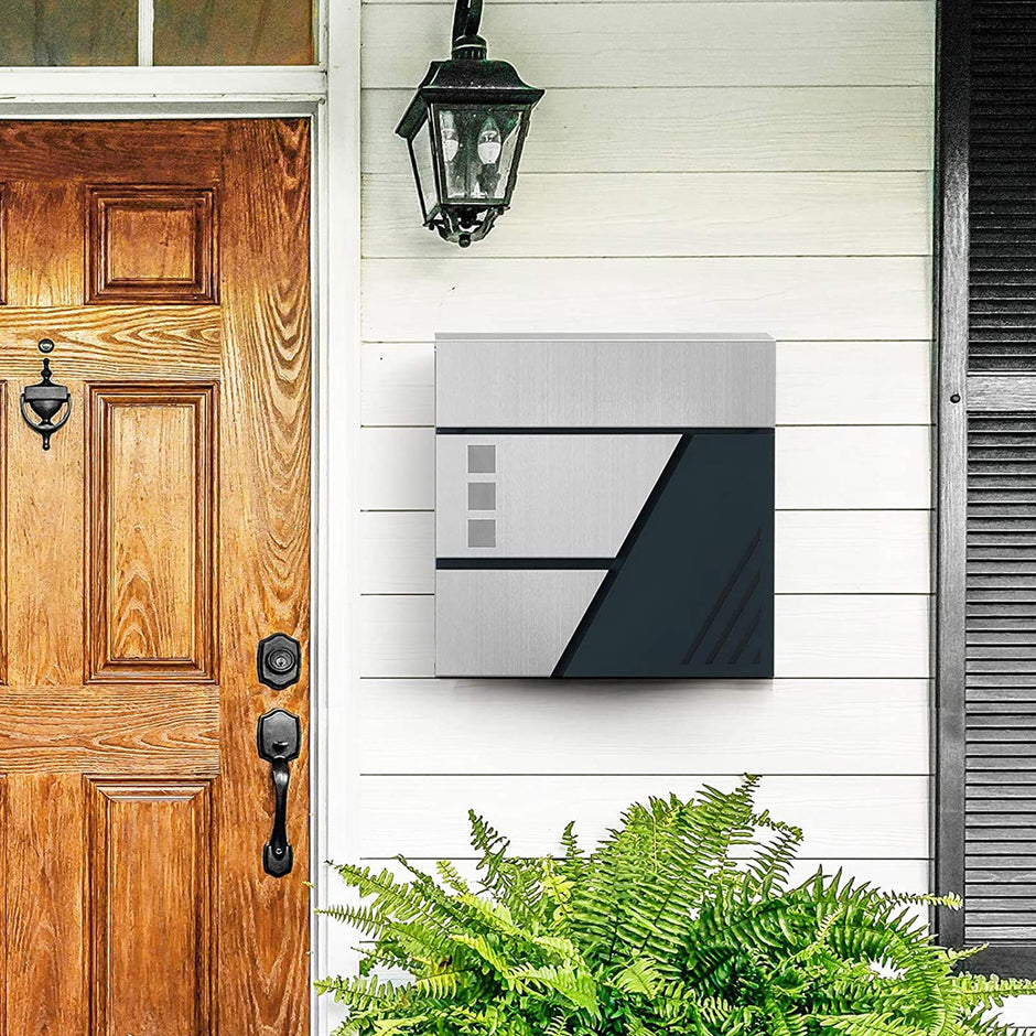 Brievenbus – Met venster – RVS – Zilver / Antraciet