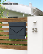 Brievenbus met krantenvak - weerbestendig - zwart