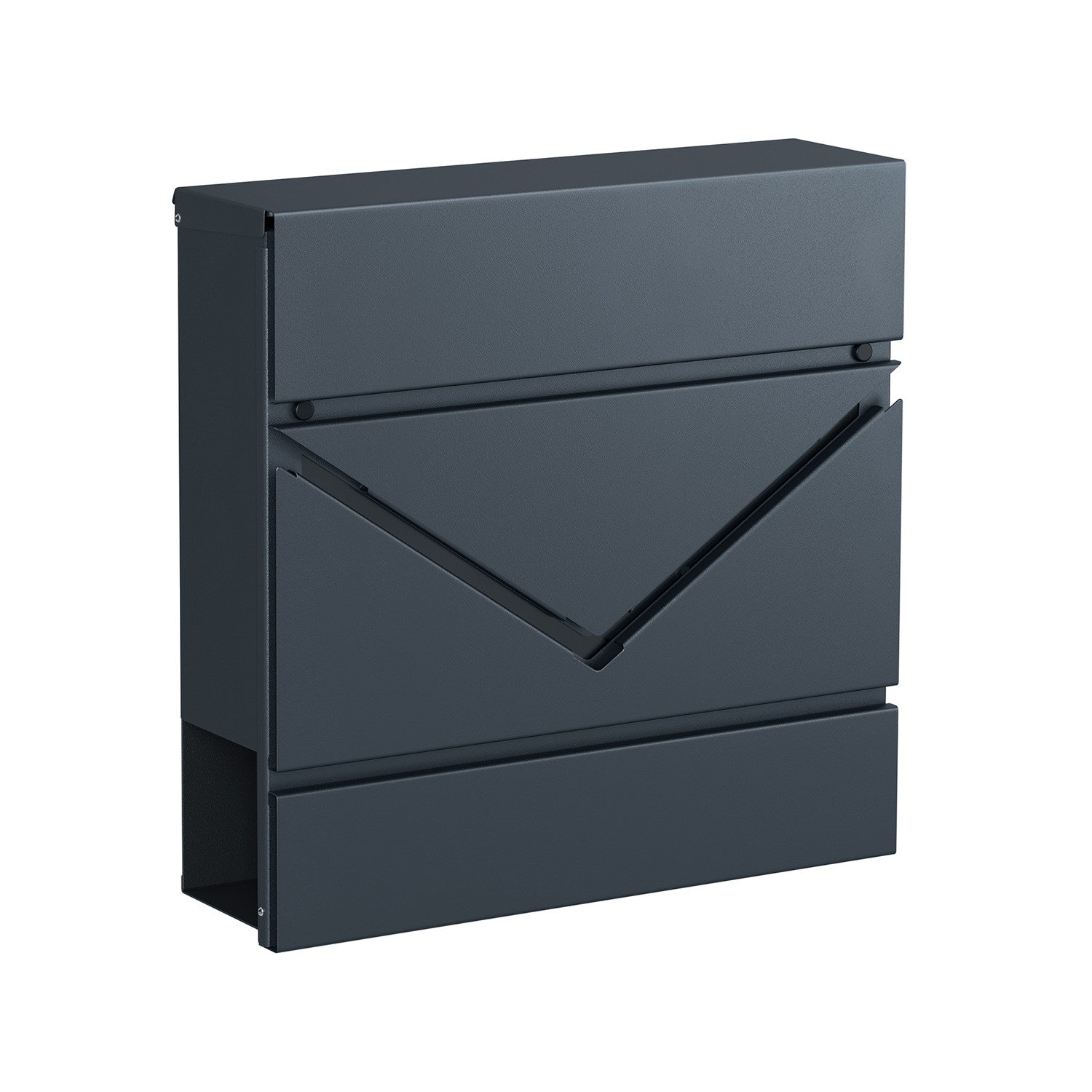 Brievenbus met krantenvak - weerbestendig - zwart