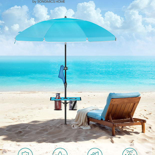 Parasol UPF 50+ – 30° Kantelbaar – Blauw