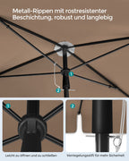 Parasol 200 X 125 Cm Opvouwbaar En In Hoogte Verstelbaar