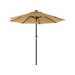 Parasol met LED solarverlichting 2,7 m taupe