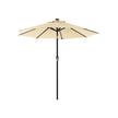 Parasol met LED solarverlichting 2,7 m taupe