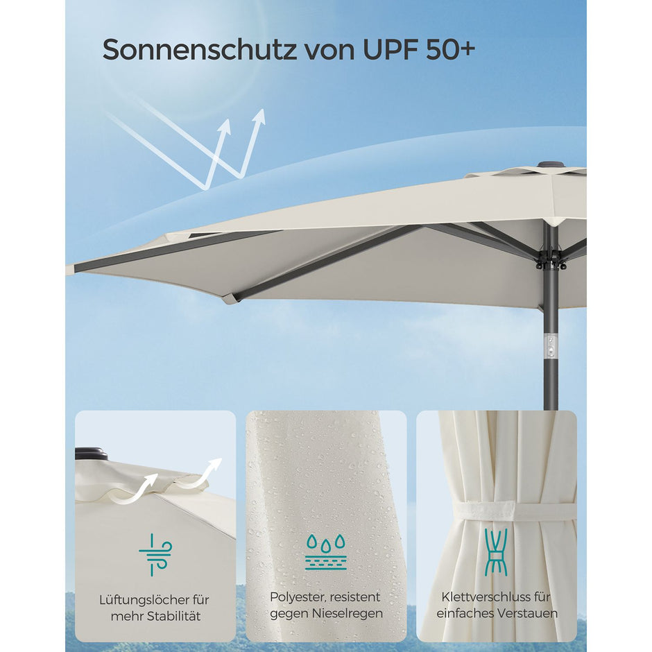Parasol - 340 cm - Kantelbaar - UPF 50+ - Beige